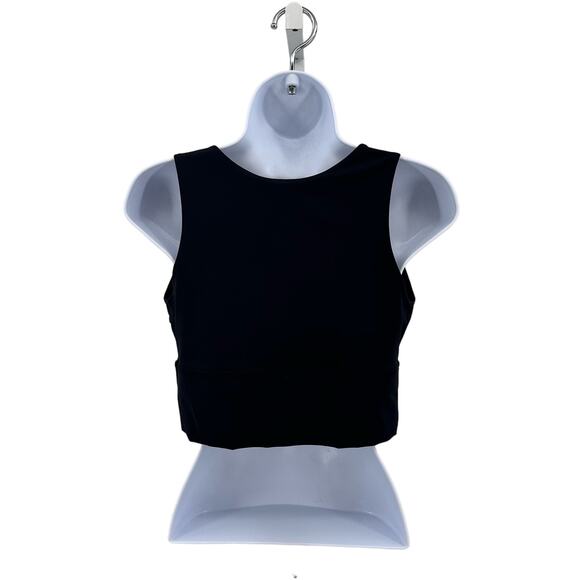 WMNS Black Sports Bra Size XL Crewneck Sleeveless Padded Activewear Gym Workout - Picture 3 of 6